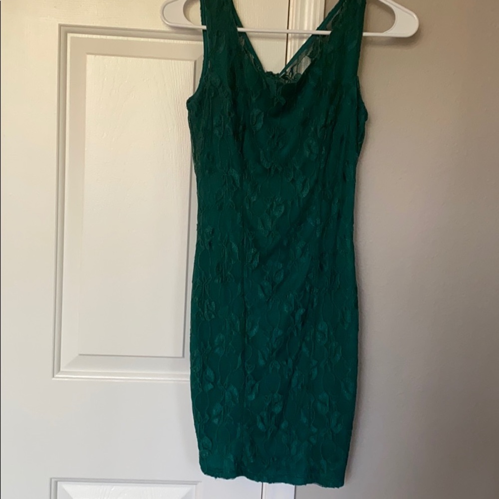 Emerald green dress